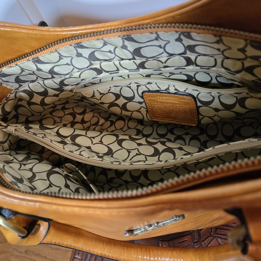 Coach Caramel Leather Tote - Picture 8 of 9